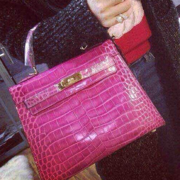 House of Hello Pink Leather Kelly Bag 💯 Authentic - Picture 6 of 14